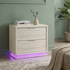 Noctis Beige Nightstand - Ornate Home