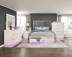 Noctis Beige Nightstand - Ornate Home