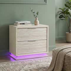 Noctis Beige Nightstand - Ornate Home