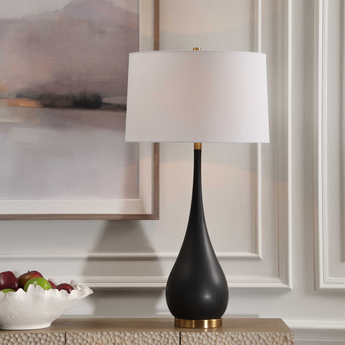 Nocturnal Black Table Lamp - Ornate Home