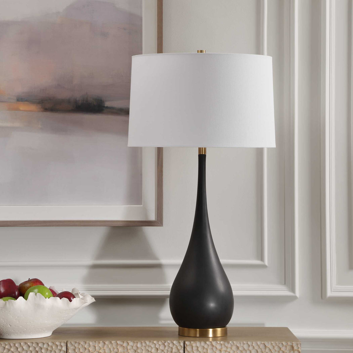 Nocturnal Black Table Lamp - Ornate Home