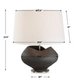 Nocturne Aged Black Table Lamp - Ornate Home