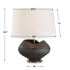 Nocturne Aged Black Table Lamp - Ornate Home