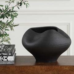 Nocturne Textured Black Bowl - Ornate Home