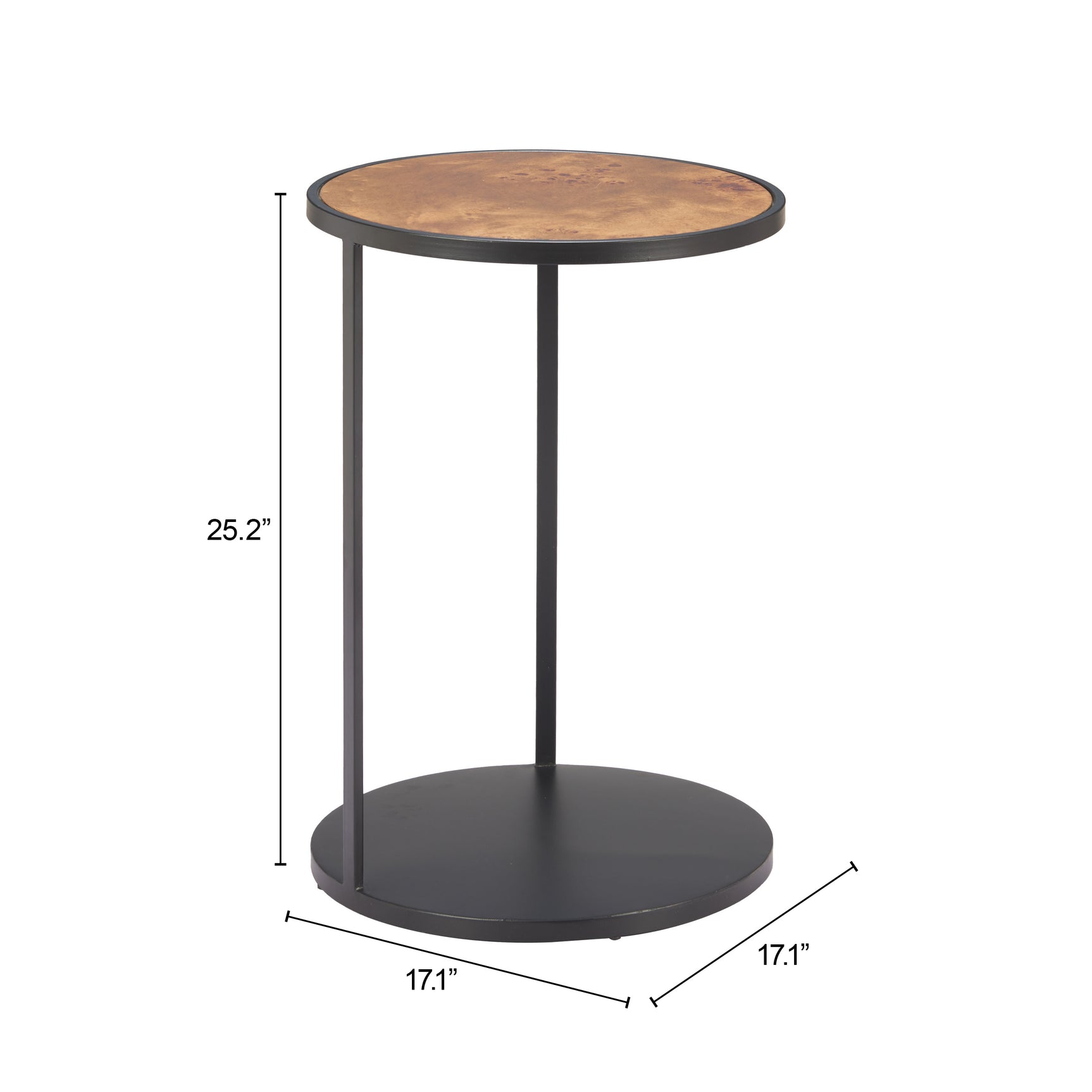 Nodo Brown & Black Side Table - Ornate Home