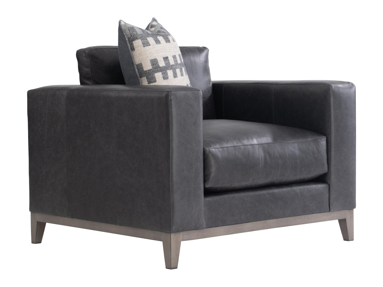 Noel Grey Leather Chair - Ornate Home