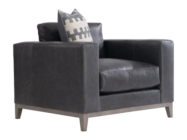 Noel Grey Leather Chair - Ornate Home