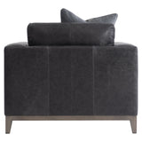 Noel Grey Leather Chair - Ornate Home