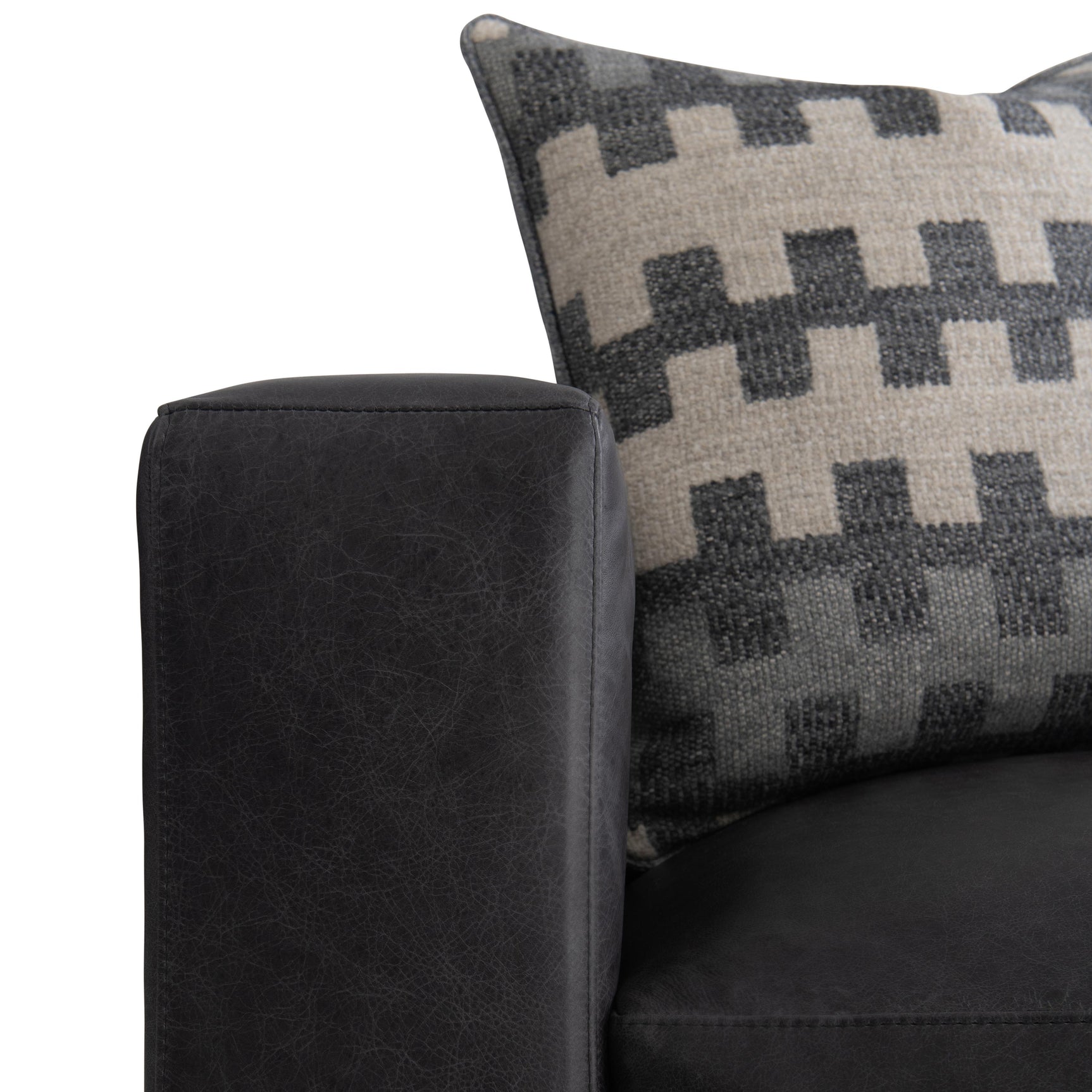 Noel Grey Leather Chair - Ornate Home