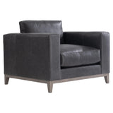 Noel Grey Leather Chair - Ornate Home