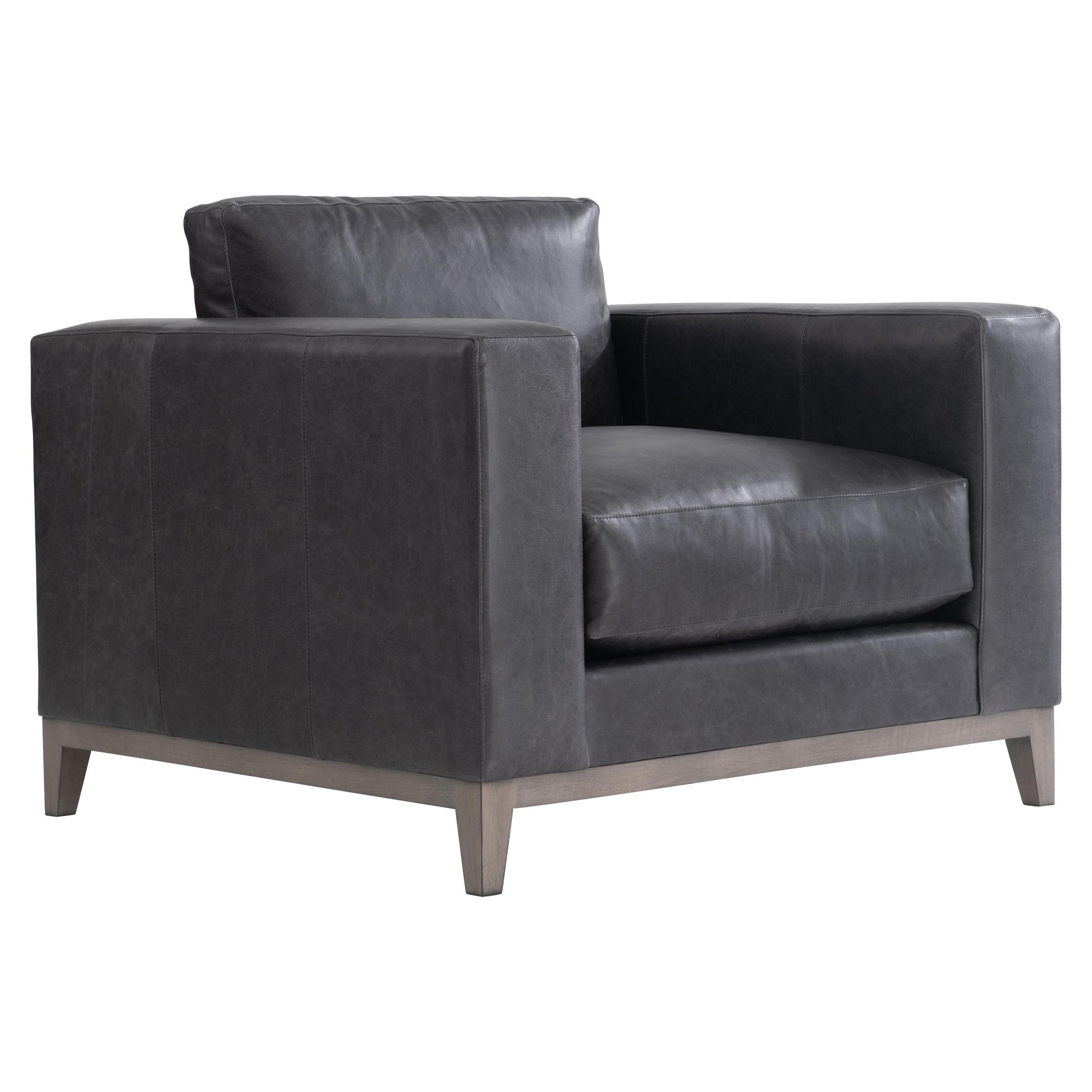 Noel Grey Leather Chair - Ornate Home