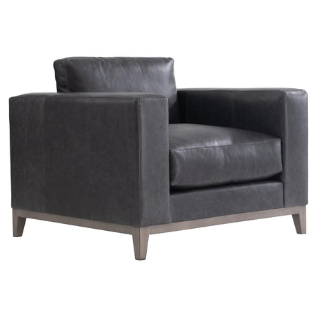 Noel Grey Leather Chair - Ornate Home