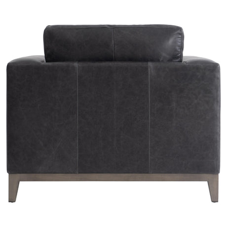 Noel Grey Leather Chair - Ornate Home