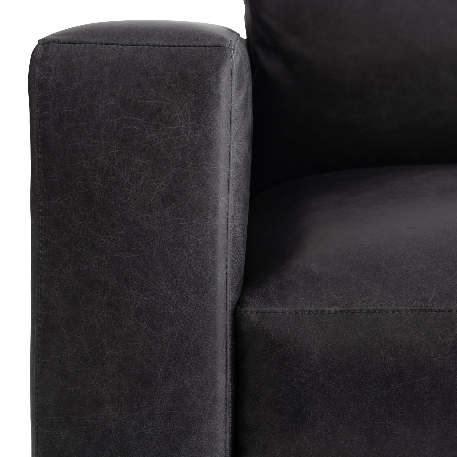 Noel Grey Leather Chair - Ornate Home