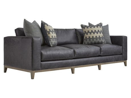 Noel Grey Leather Sofa - Ornate Home