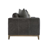 Noel Grey Leather Sofa - Ornate Home