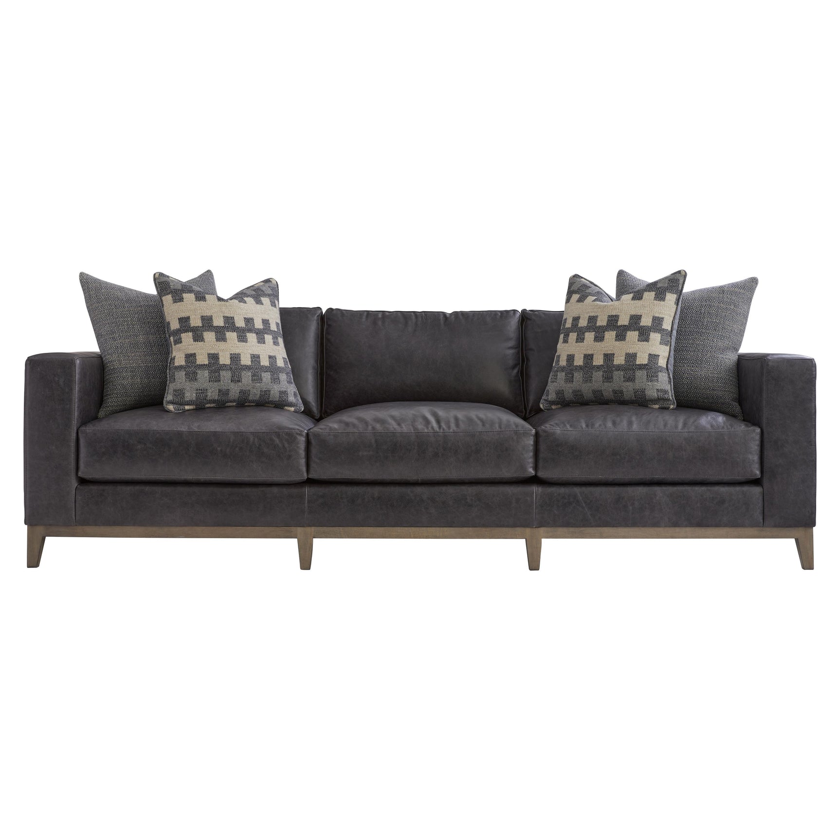 Noel Grey Leather Sofa - Ornate Home