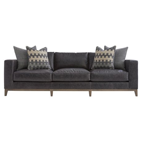 Noel Grey Leather Sofa - Ornate Home