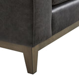 Noel Grey Leather Sofa - Ornate Home