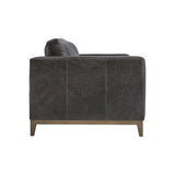 Noel Grey Leather Sofa - Ornate Home
