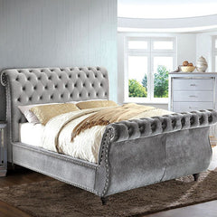 Noella Gray Queen Bed - Ornate Home