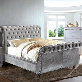 Noella Gray Queen Bed - Ornate Home