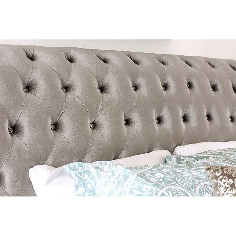 Noella Gray Queen Bed - Ornate Home