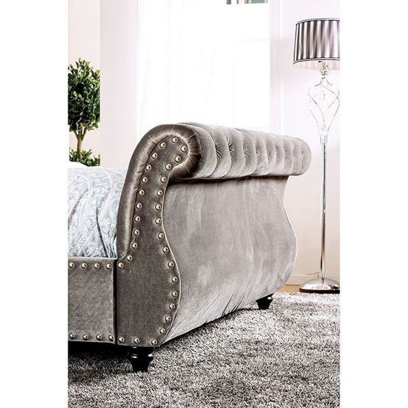 Noella Gray Queen Bed - Ornate Home