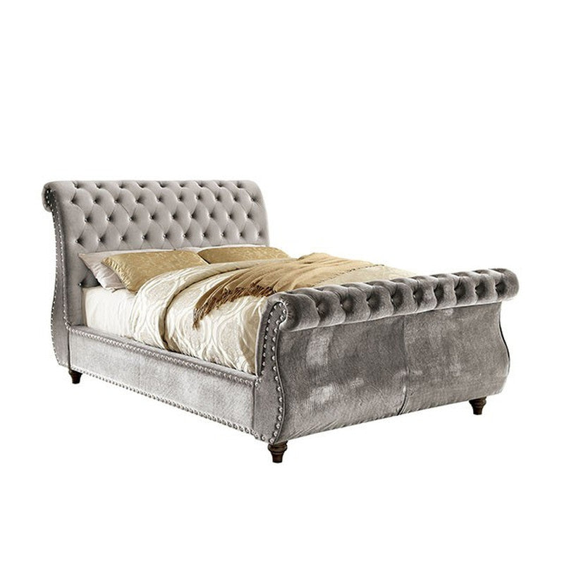 Noella Gray Queen Bed - Ornate Home