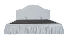 Noelle Light Blue Stripe King Storage Bed - Ornate Home