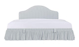 Noelle Light Blue Stripe Queen Storage Bed - Ornate Home