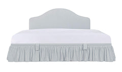 Noelle Light Blue Stripe Queen Storage Bed - Ornate Home