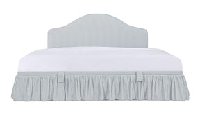Noelle Light Blue Stripe Queen Storage Bed - Ornate Home