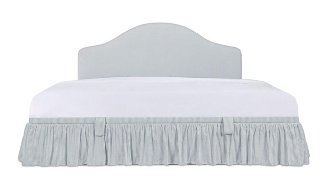 Noelle Light Blue Stripe Queen Storage Bed - Ornate Home