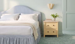 Noelle Light Blue Stripe Queen Storage Bed - Ornate Home