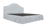 Noelle Light Blue Stripe Queen Storage Bed - Ornate Home