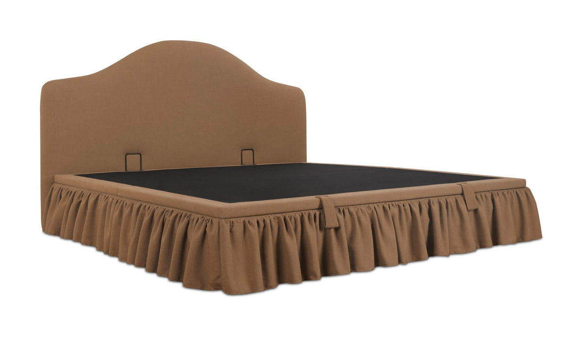 Noelle Light Brown King Storage Bed - Ornate Home