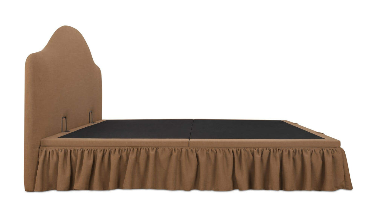 Noelle Light Brown King Storage Bed - Ornate Home