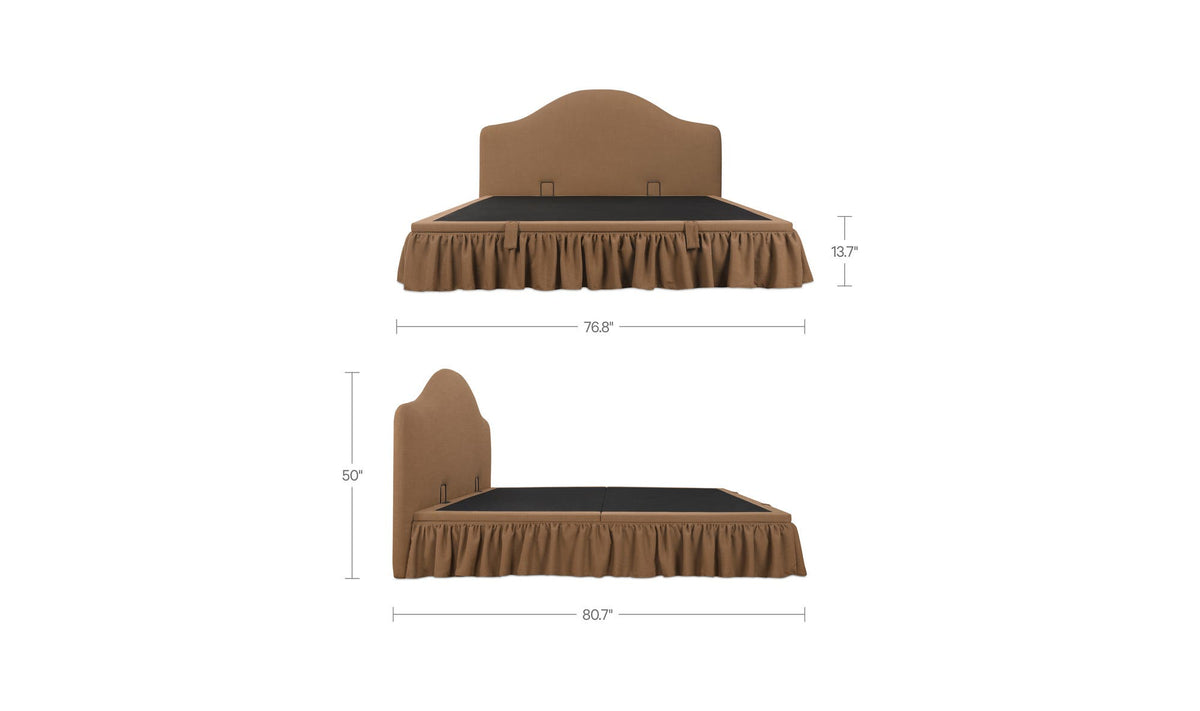 Noelle Light Brown King Storage Bed - Ornate Home