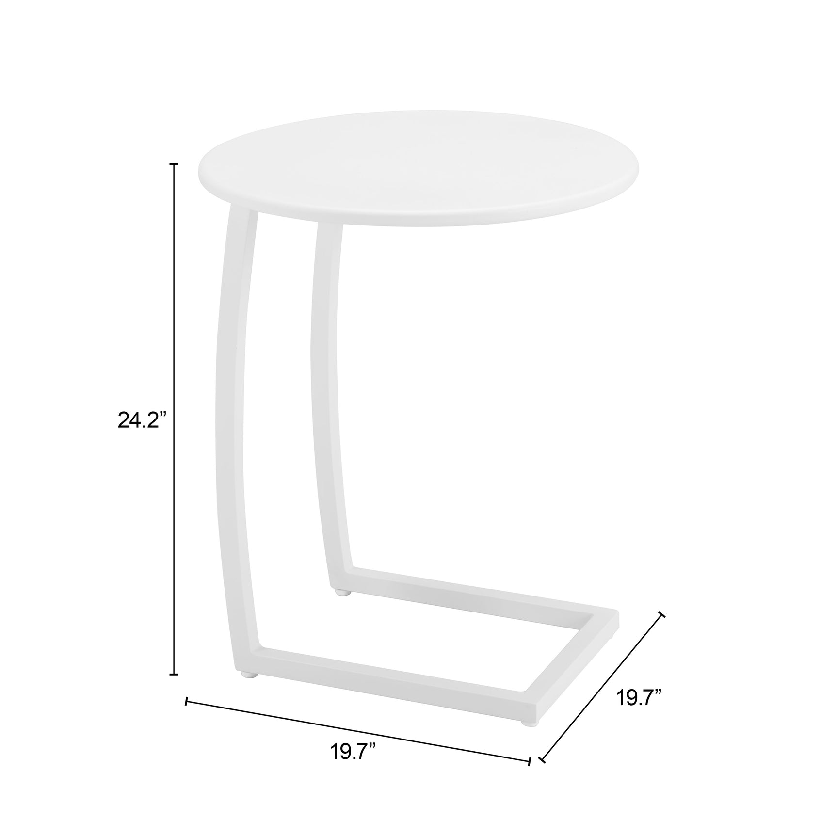 Noga White End Table