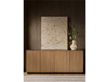Noir Rubbed Iron/Brown Credenza - Ornate Home