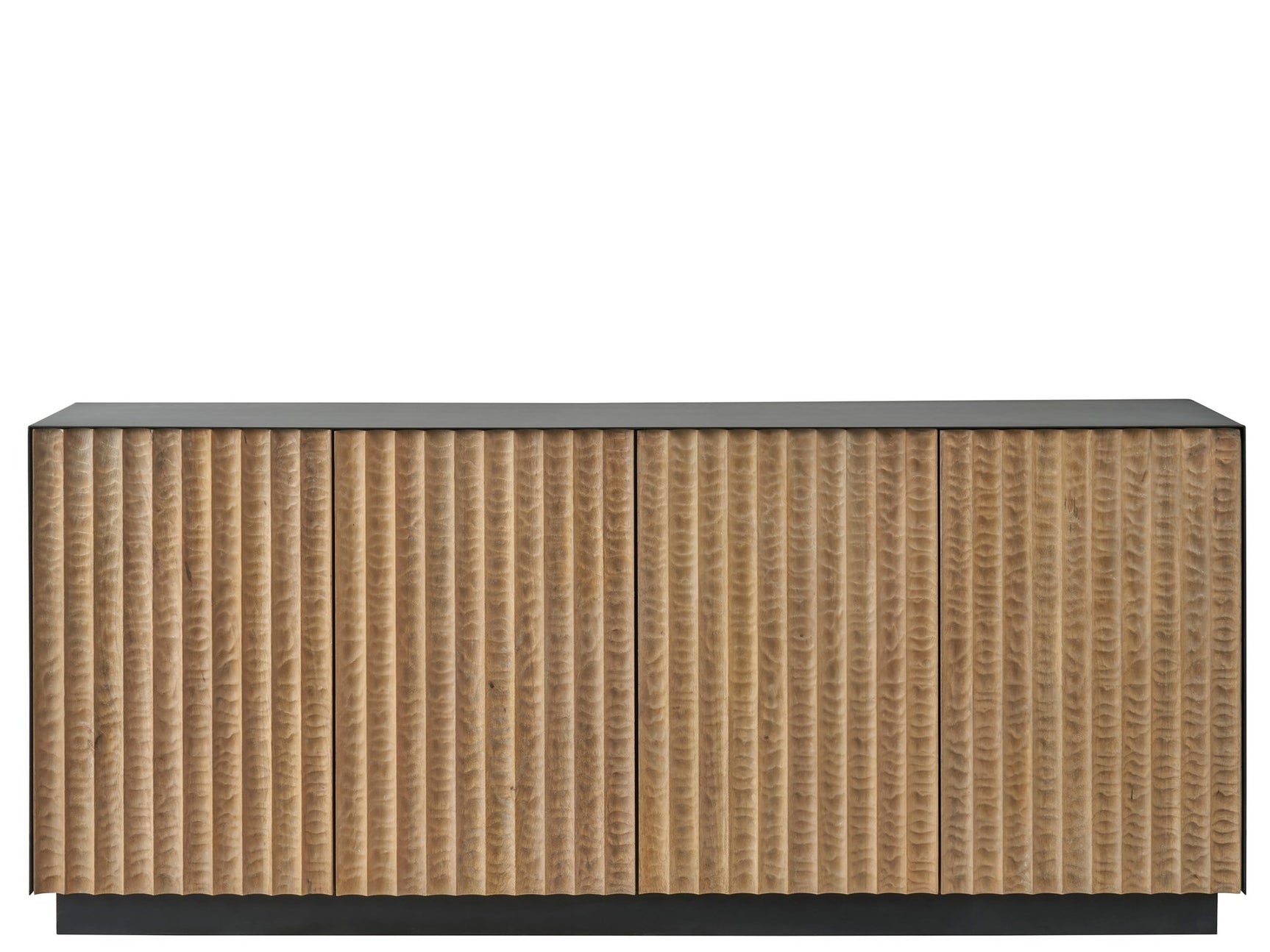 Noir Rubbed Iron/Brown Credenza - Ornate Home