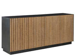Noir Rubbed Iron/Brown Credenza - Ornate Home