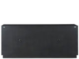Noir Rubbed Iron/Brown Credenza - Ornate Home