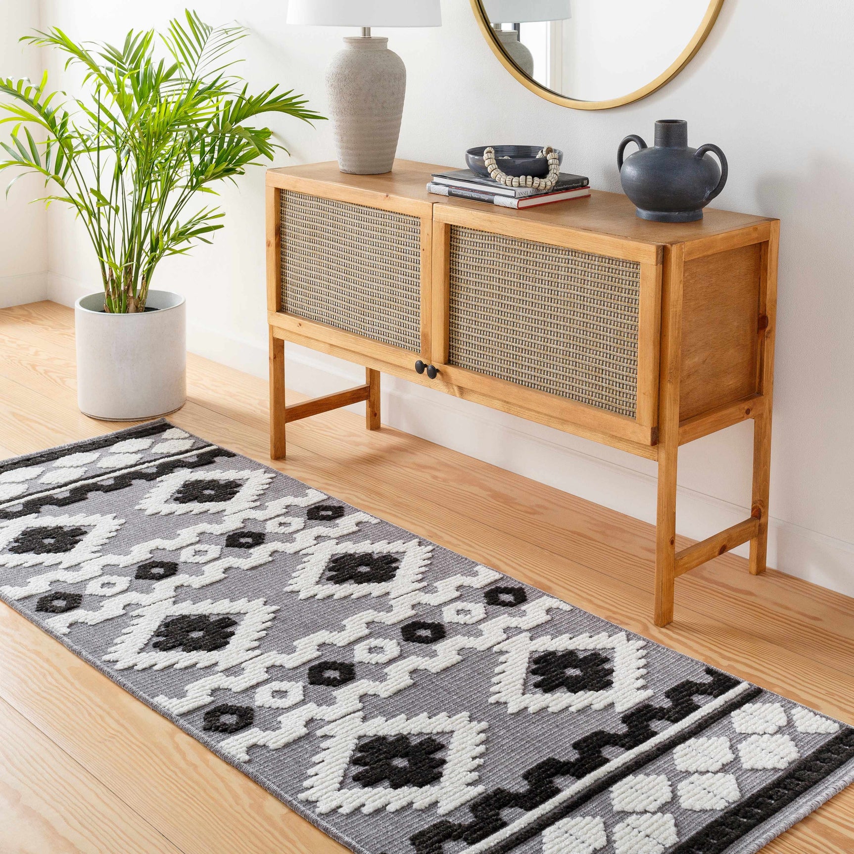 Noki Washable Textured Southwestern Rug - Clearance - Ornate Home