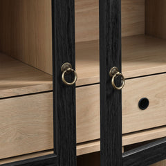 Nolan Black Arched Bar Cabinet - Ornate Home