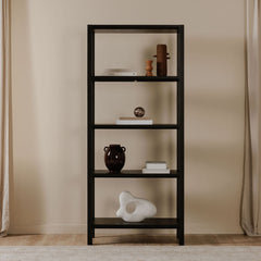 Nolan Black Bookcase - Ornate Home