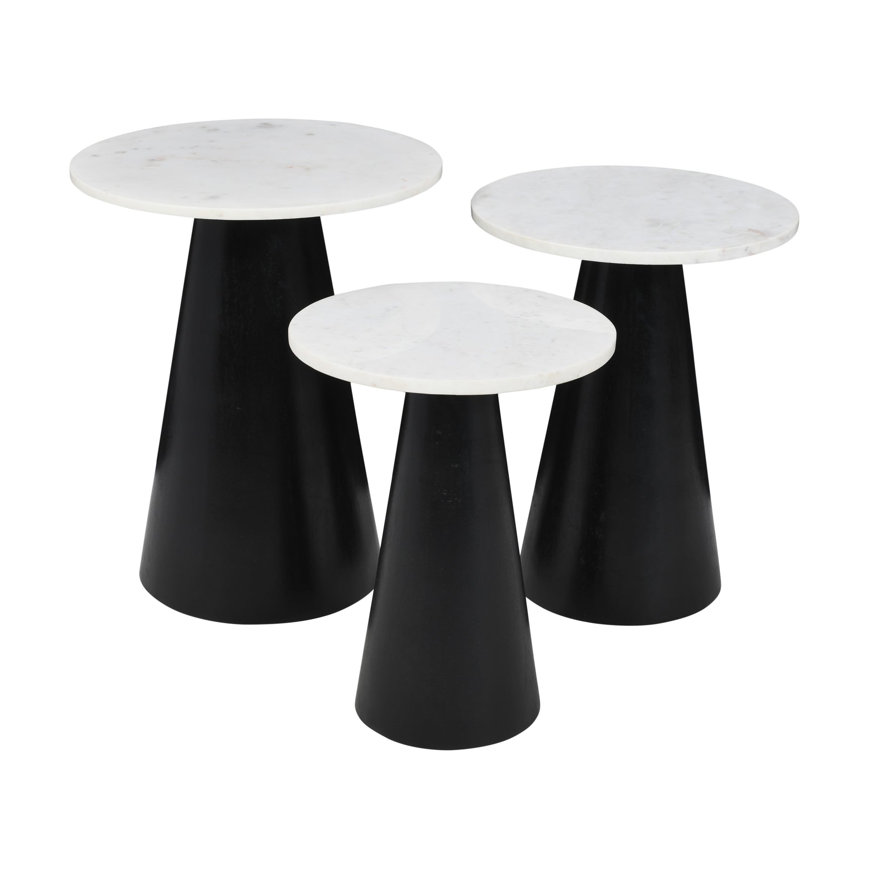 Nolan Black Table Set 3pc - Ornate Home