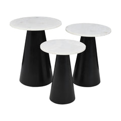 Nolan Black Table Set 3pc - Ornate Home