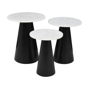 Nolan Black Table Set 3pc - Ornate Home
